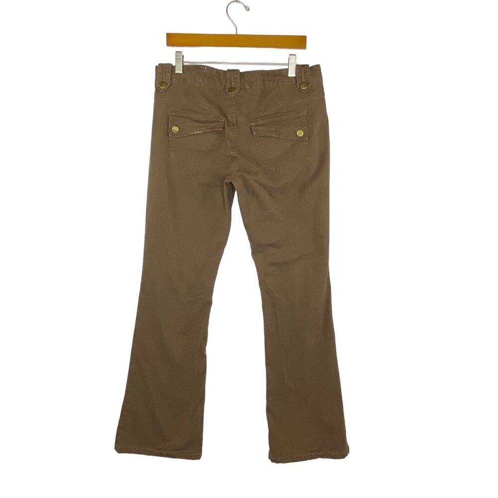 Nori Jeans Juniors 9 Bootcut Brown Cotton Blend Flap Pockets Stretch 32" Ins Y2K - Picture 2 of 10
